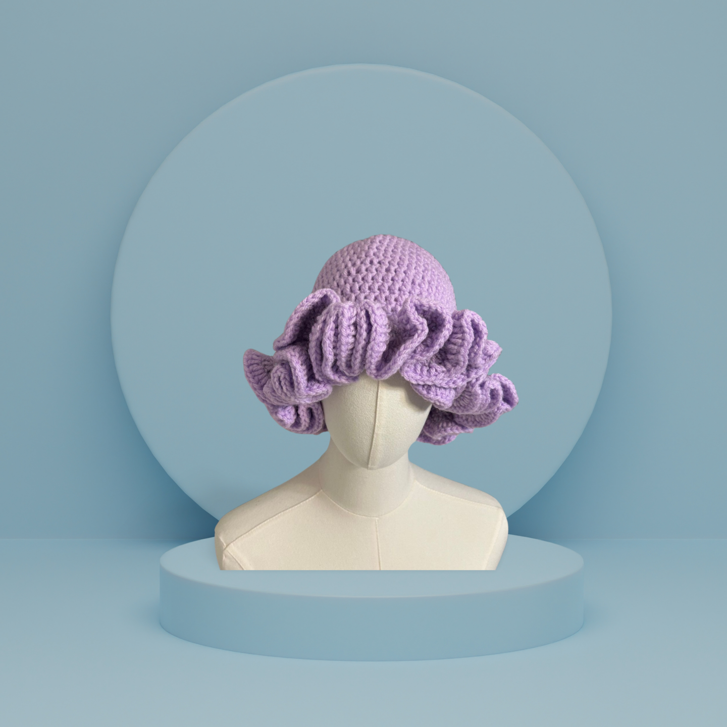 Ruffle-Me-Purple Crochet Hat - Klassy Kreations